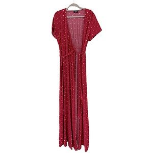 VICI Short Sleeve Bardot Wrap Maxi Dress